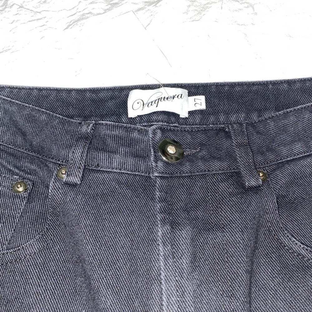 VAQUERA NYC designer black scrunch pants / jeans women’s size 27 - Picture 13 of 14